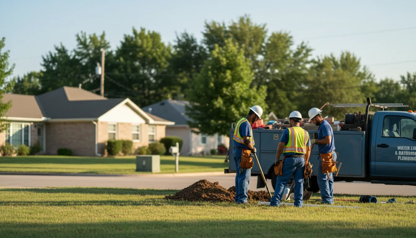 Residential water line and bathroom plumbing service in Wildorado, TX